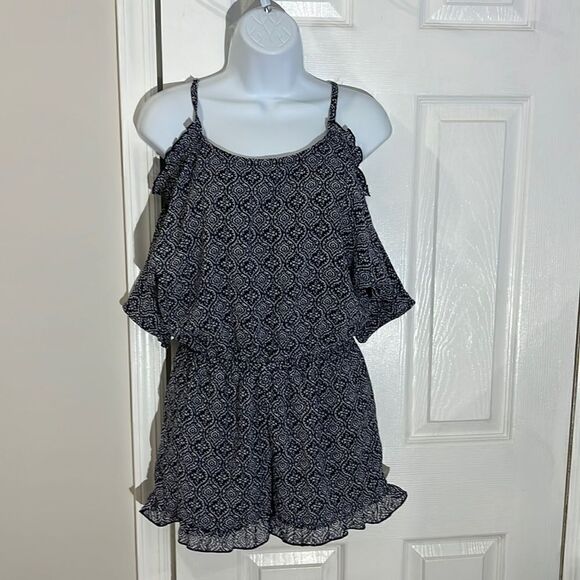 NWOT Ella Moss girls Slit Shoulder Chiffon Romper size 14 - Picture 2 of 7